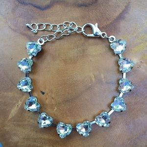 Classic Crystal Heart Tennis Bracelet